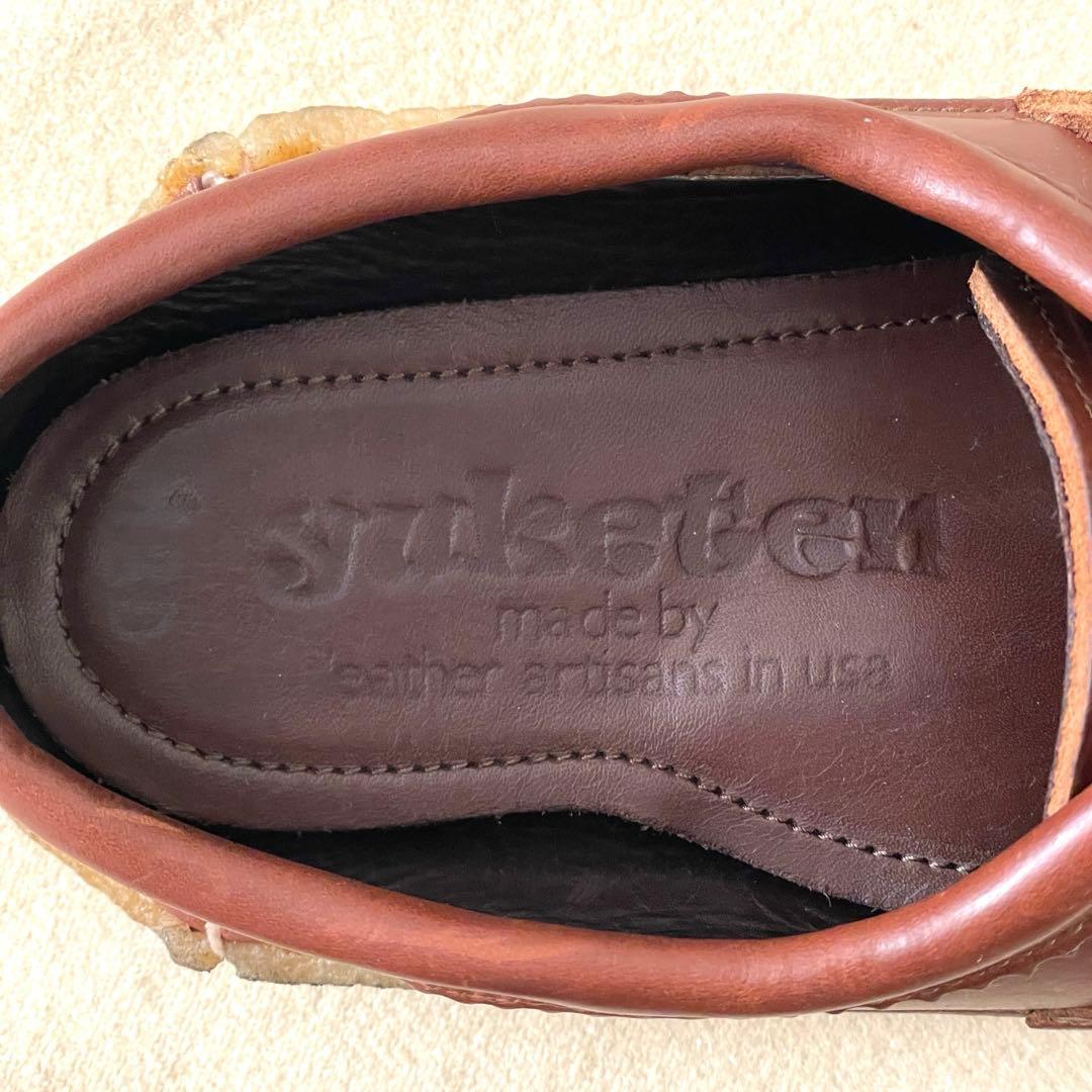 ユケテン センターリング モック モカシン レザー シューズ US8 26cm