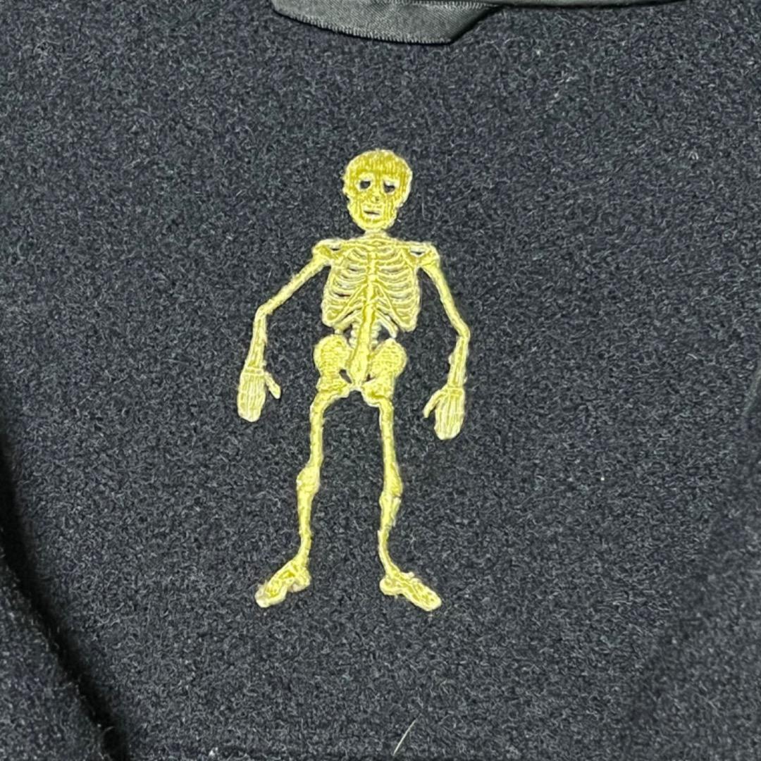 サックスフィフスアベニュー ダッフルコート ドクロ刺繍 フランス製