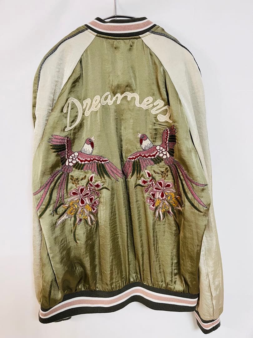 大人気】ZARA スカジャン 梨花着用モデル 鳳凰刺繍 グリーン Sサイズ