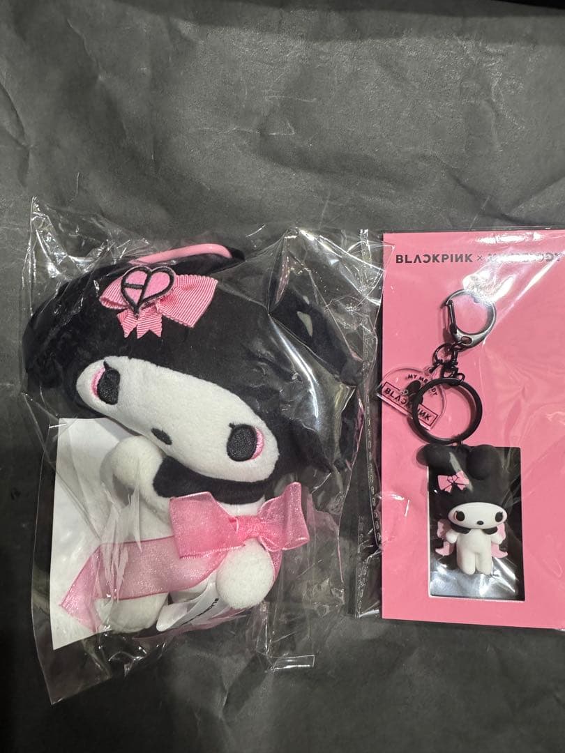 BLACKPINK × My Melody コラボぬいぐるみ3Dラバーキーリング マイメロディ】3Dラバーキーリング