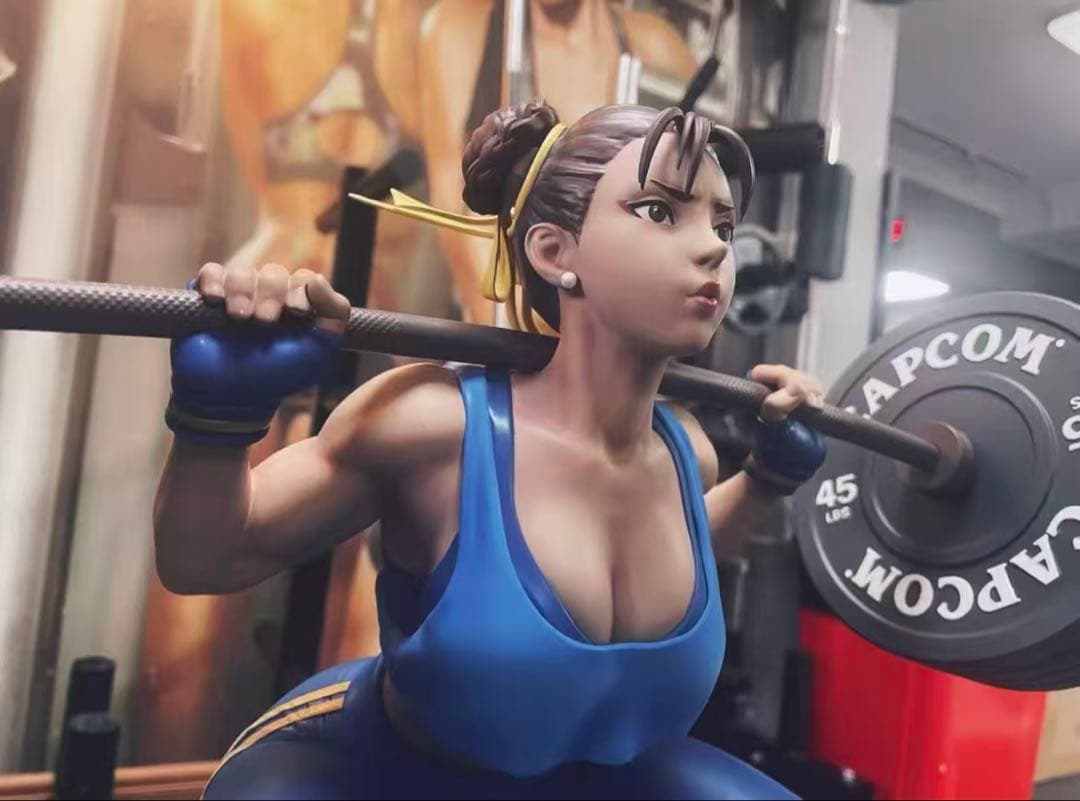 ストリートファイター Pcsチュン・リー 春麗 重量挙げ スタチュー