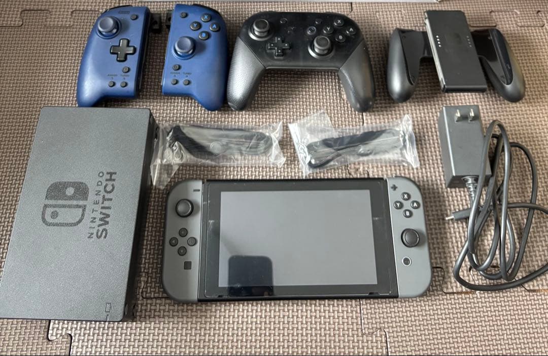 Switch本体＋プロコン＋【ホリ】グリップコン 株式会社 HORI | グリップコントローラー for Nintendo Switch ブルー