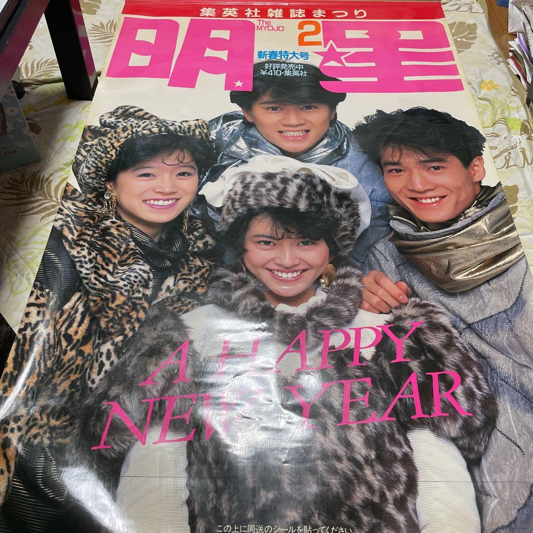 明星 特大タペストリー非売品 中森明菜 小泉今日子 田原俊彦 近藤真彦