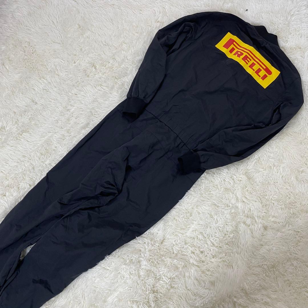 美品】 ナイキ インテル×ピレリ ジャンプスーツ ナイロン ツナギ 黒