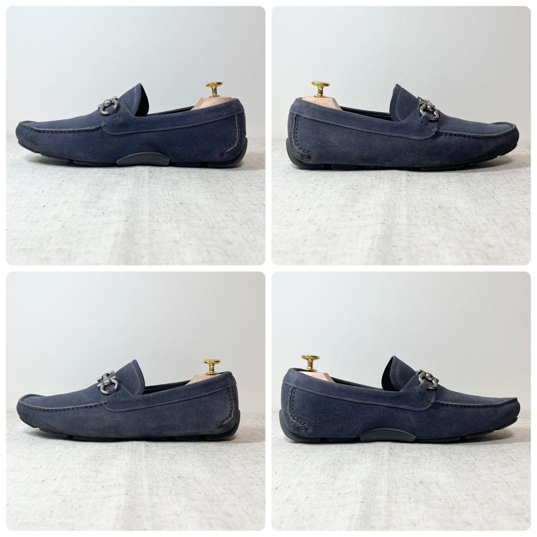 超美品★フェラガモ ガンチーニ スエード ローファー モカシン 26.5cm