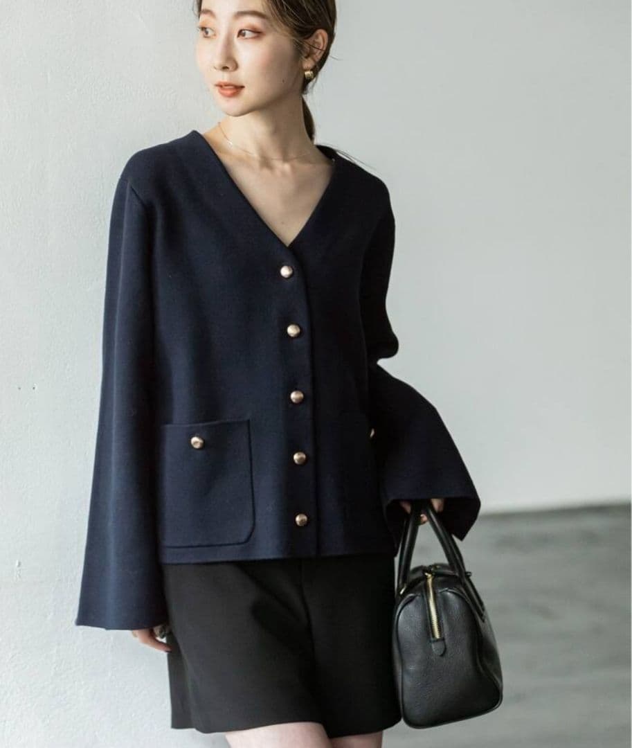 NOBLE◇NEWミラノリブジャケットカーディガン◇ノーブル - メルカリ