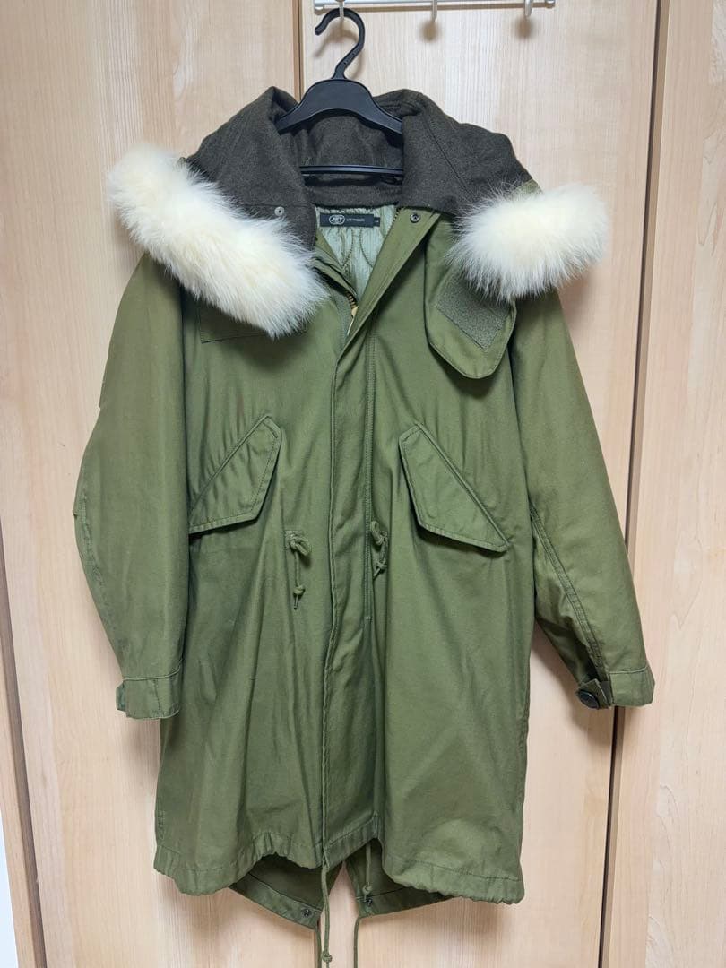 JET LOS ANGELESファー付きオリーブグリーンモッズコート 未使用