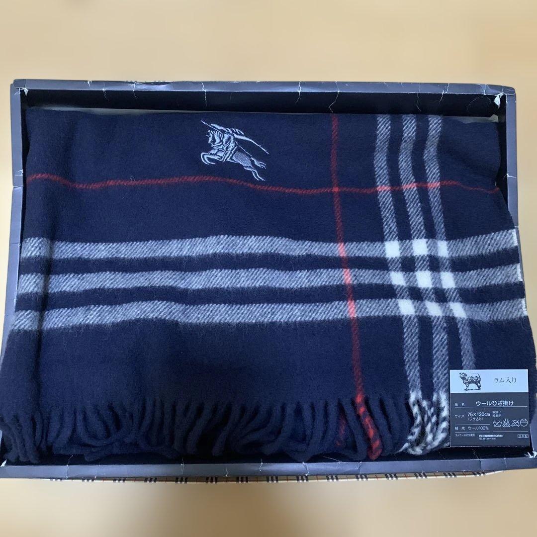 バーバリー ウールひざ掛け 西川産業 ストール マフラー ブランケット