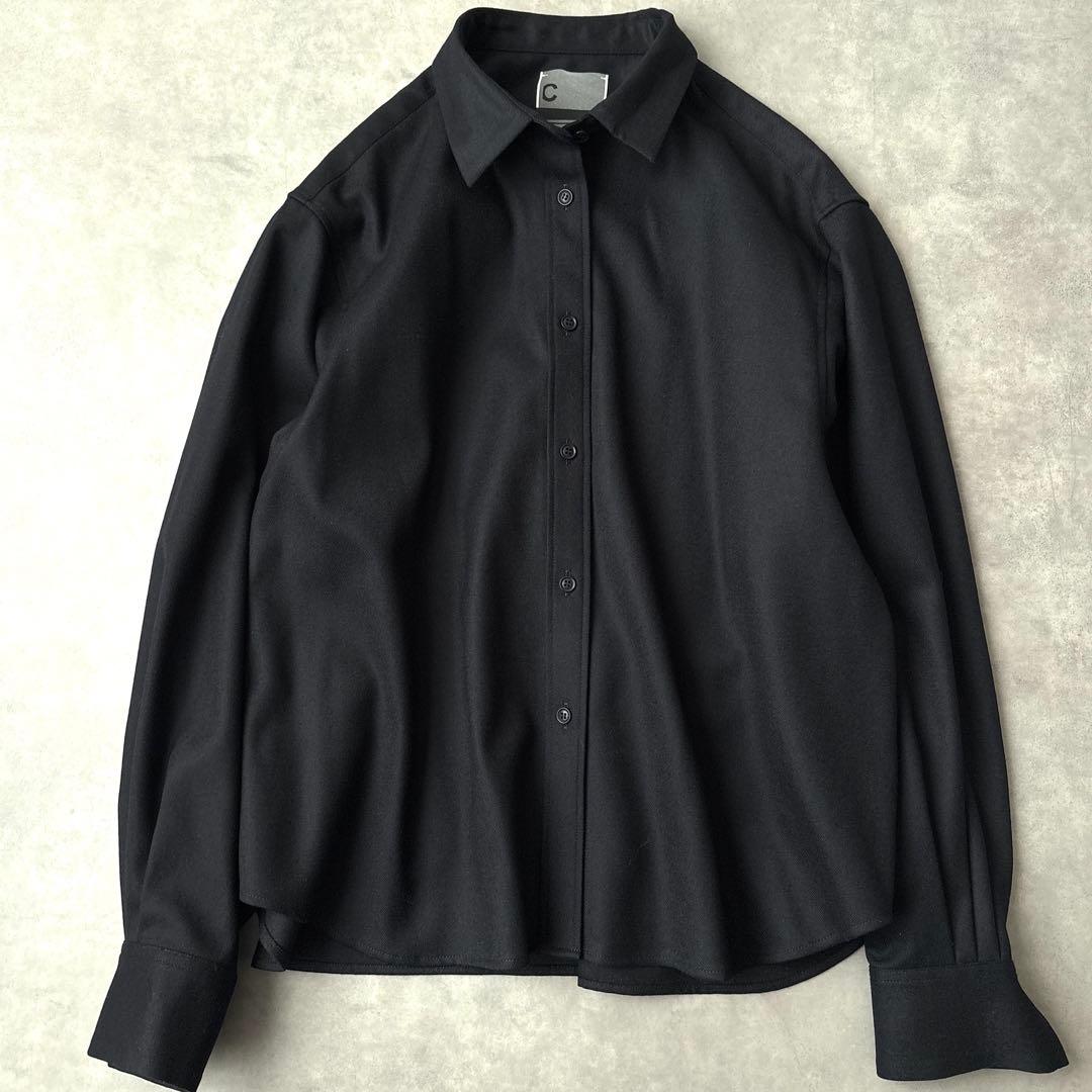 洗える カオス Chaos オーバーサイズ ウール ストレッチウールシャツ