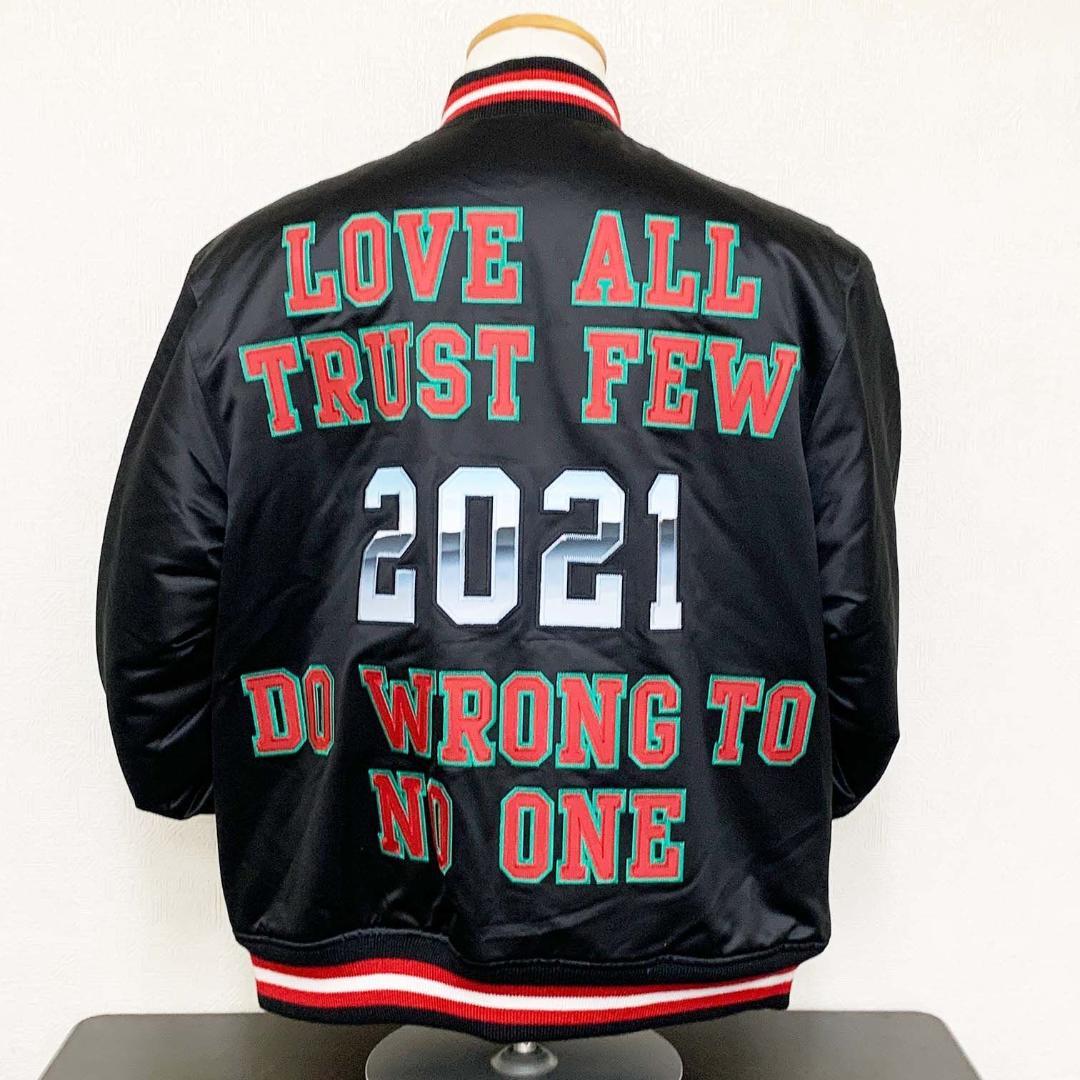 美品】シュプリーム × ミッチェル&ネス サテンジャケット スタジャン