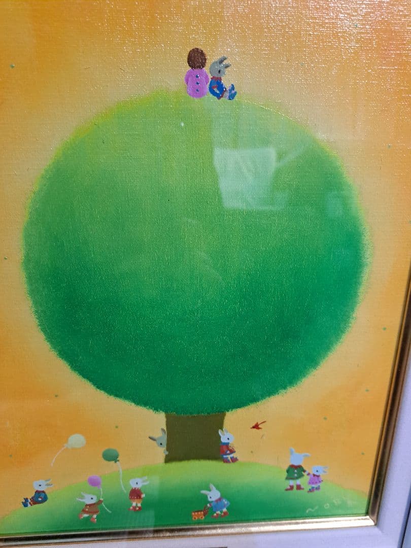 ノブ サチ作 絵画 油絵 ひだまりの時間 - メルカリ