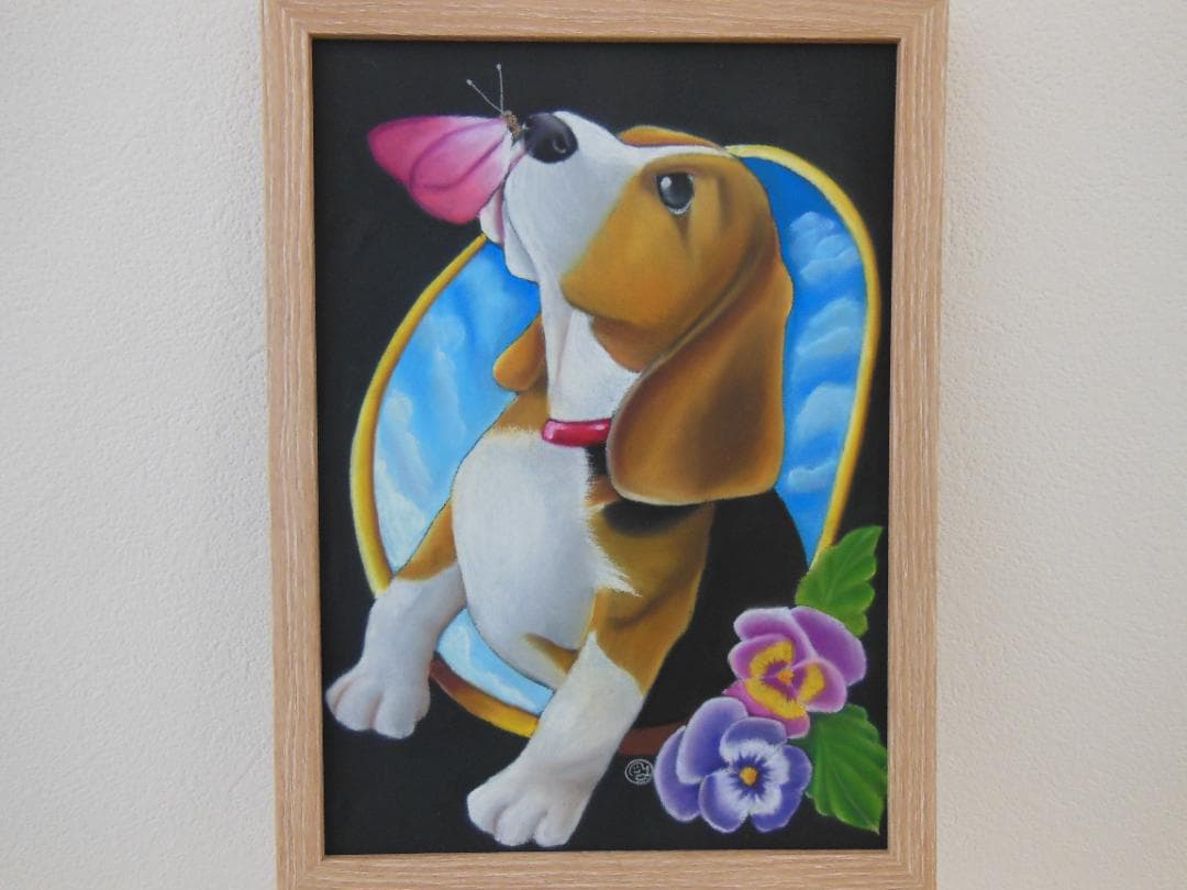 オリジナル 手描きイラスト 色紙 水着メイドさん