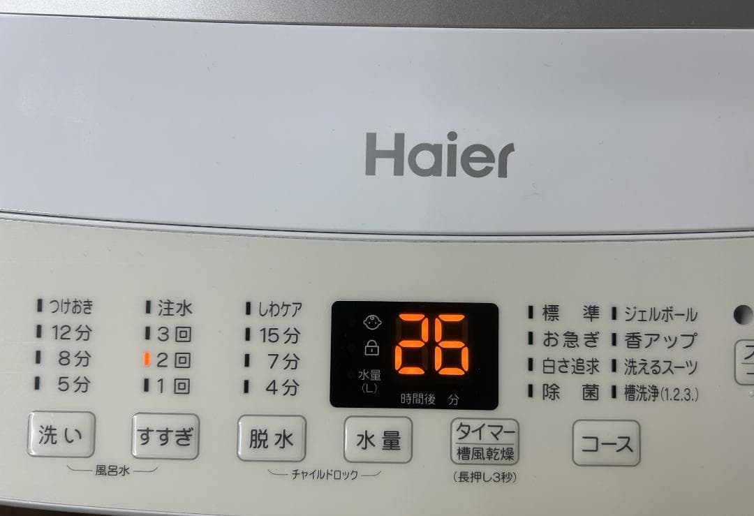 Natsu。ハイアール 全自動電気洗濯機 JW-U55B 5.5kg