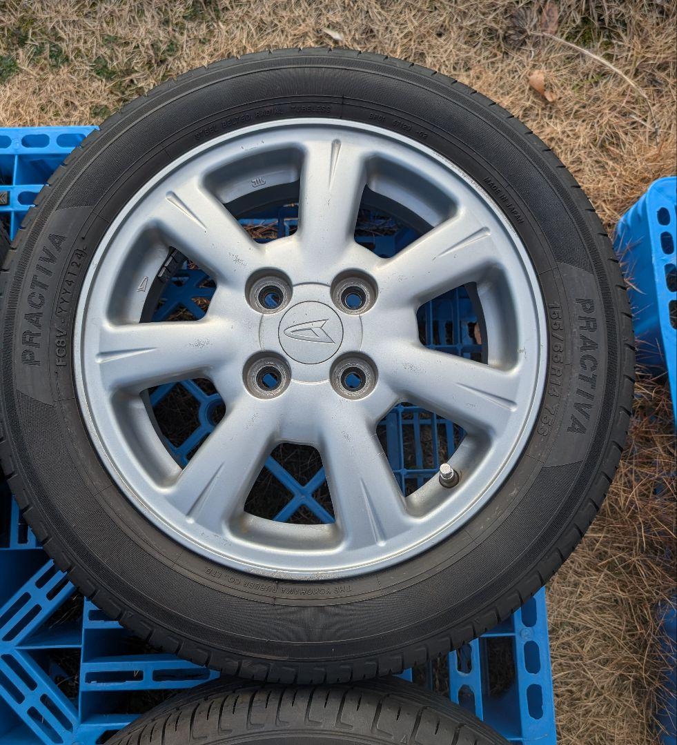 ②中古品 ダイハツタント2024製タイヤ付き純正ホイール4本セットの2