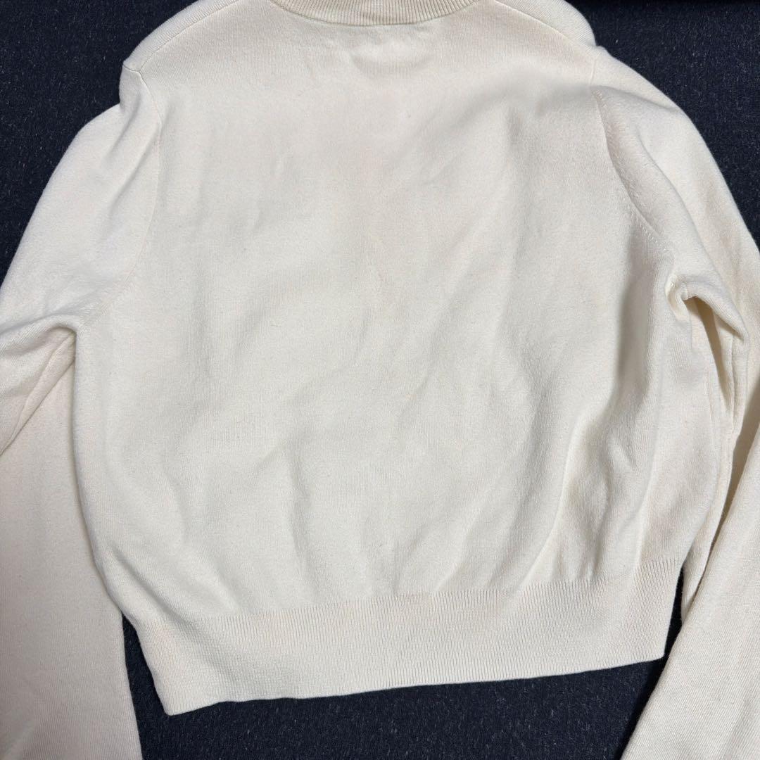 CABaN コットンカシミヤ クルーネック カーディガン XS ホワイト