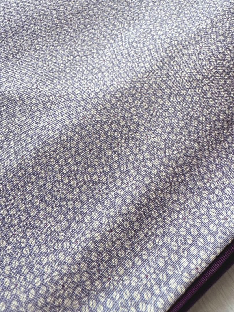 未使用 しつけ糸付き】 正絹 小紋 袷 小花柄 ラベンダー - メルカリ