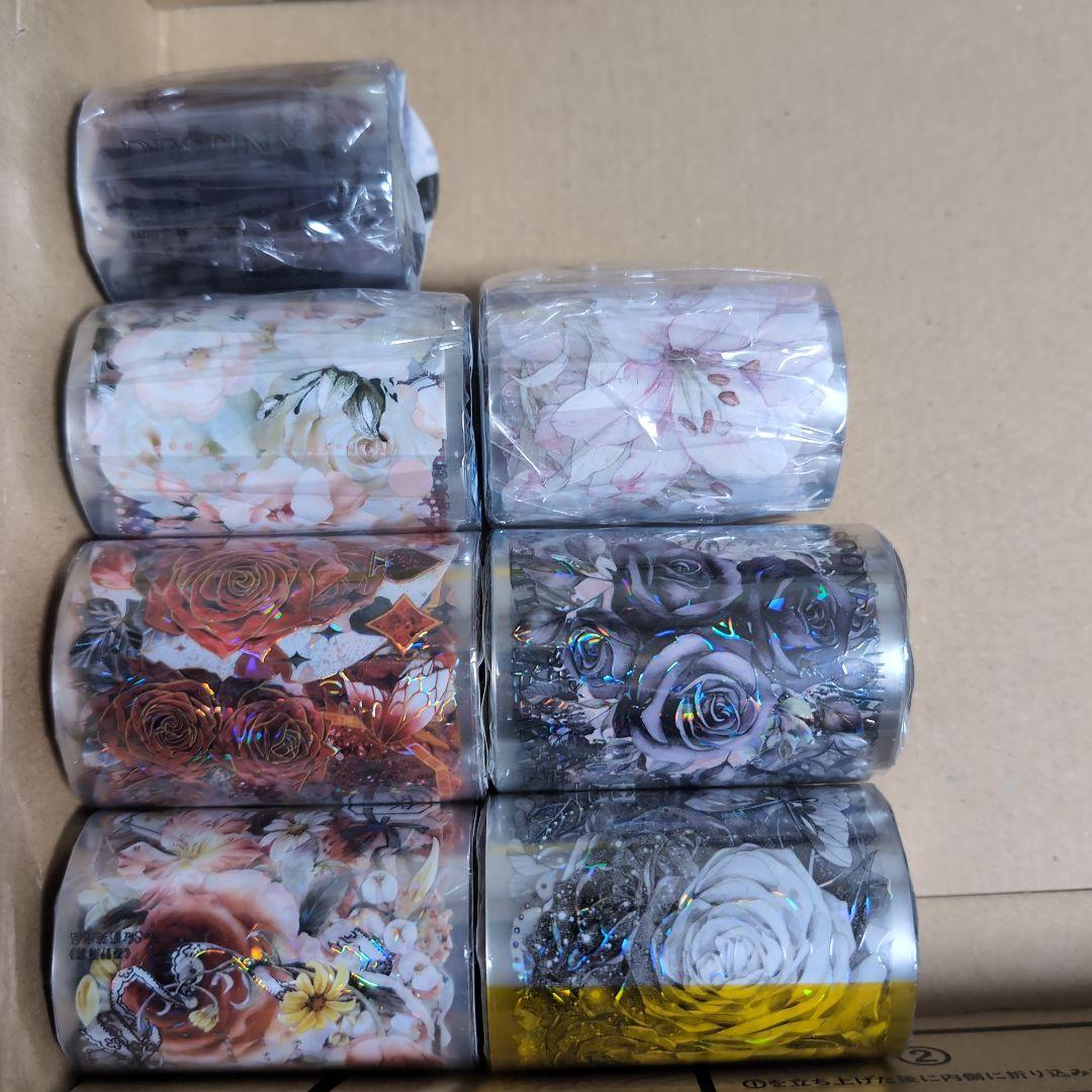 海外マスキングテープ 薔薇 花等 巻き売り 装飾マステ まとめ売り