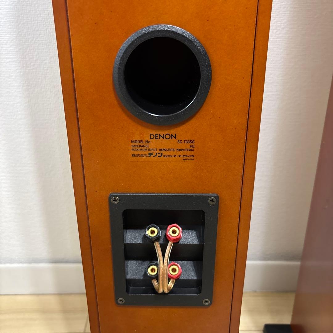 DENON デノン SC-T33SG トールボーイ スピーカー ペア 木目 - メルカリ