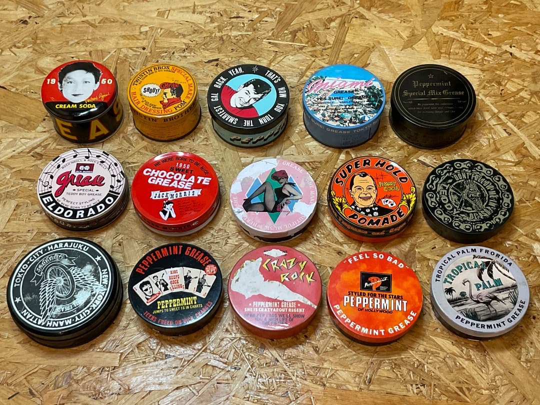レトロ 当時物 クリームソーダ ペパーミント等 グリース缶 15個まとめて レトロ 当時物 クリームソーダ ペパーミント等 グリース缶 15個まとめて