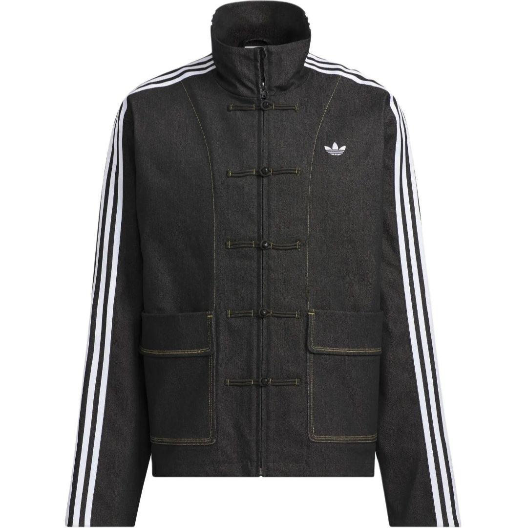 adidas チャイナジャケット TRACK TOP デニム 黒 - メルカリ