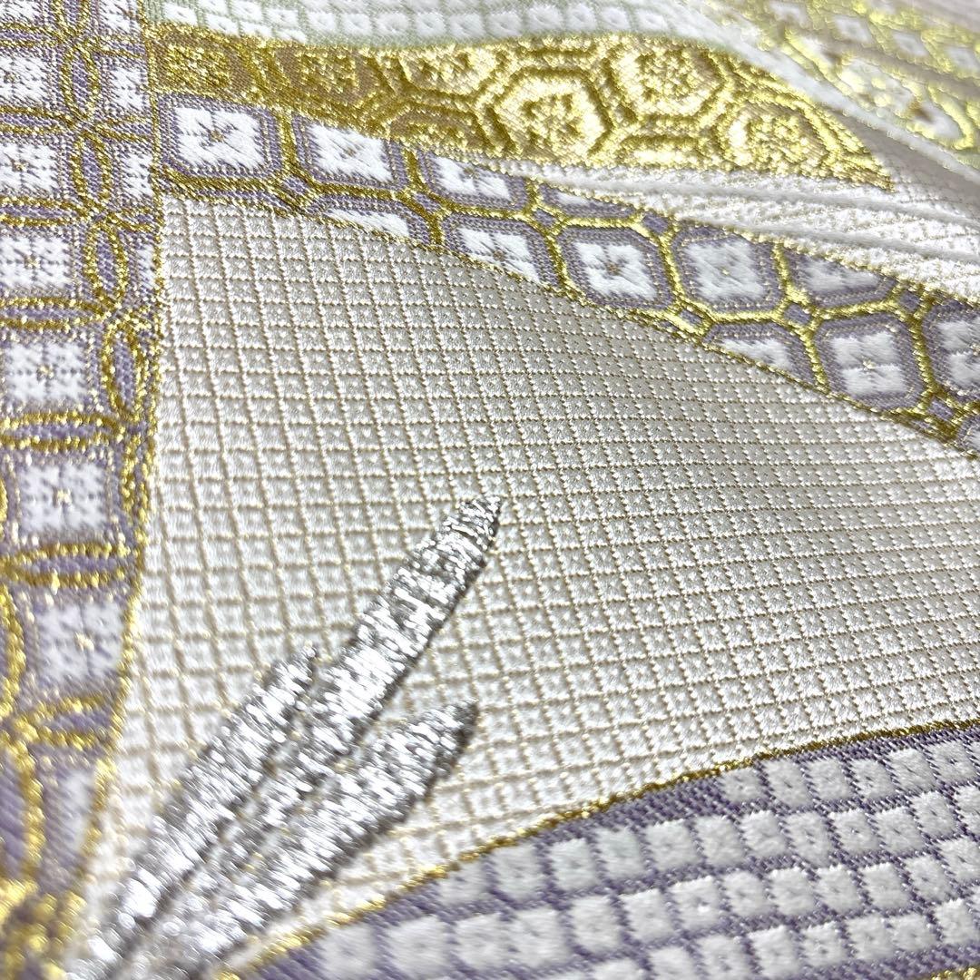 正絹　袋帯《生成り　大王松》