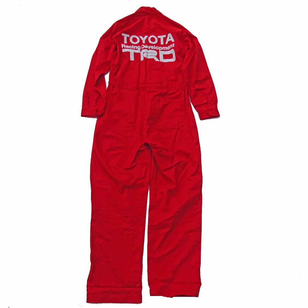 TRDつなぎツナギ作業着Lサイズ綿100%トヨタテクノクラフト赤ジャンプ