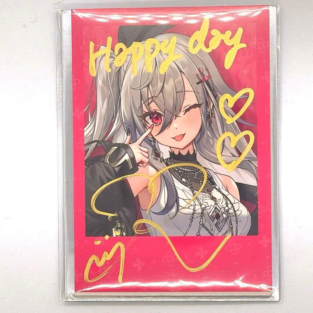 響咲リオナ 誕生日記念2025 ホロライブ 直筆サイン チェキ風カード