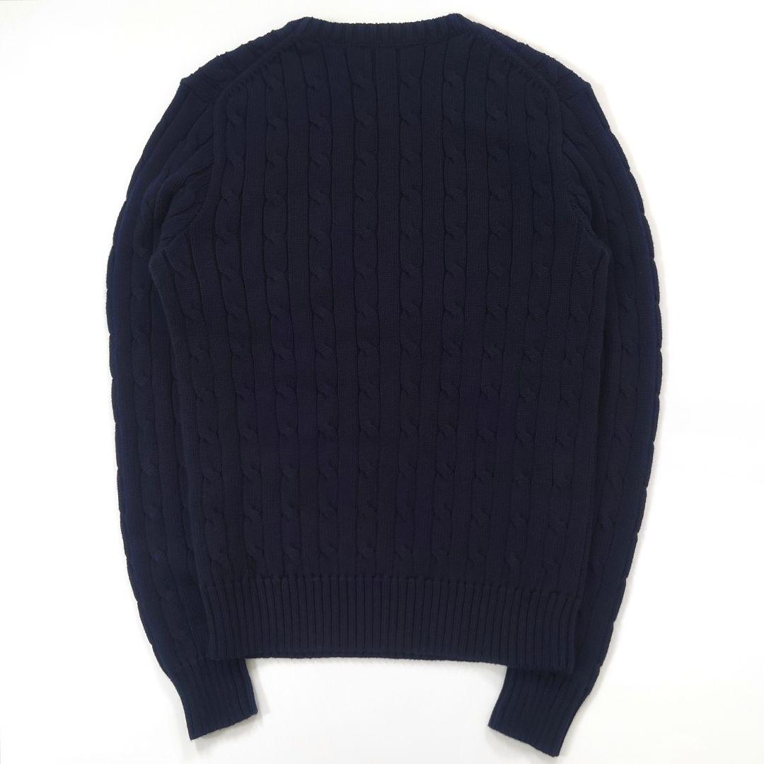 ポロラルフローレン 現行タグ コットン ケーブルニット 白ポニー