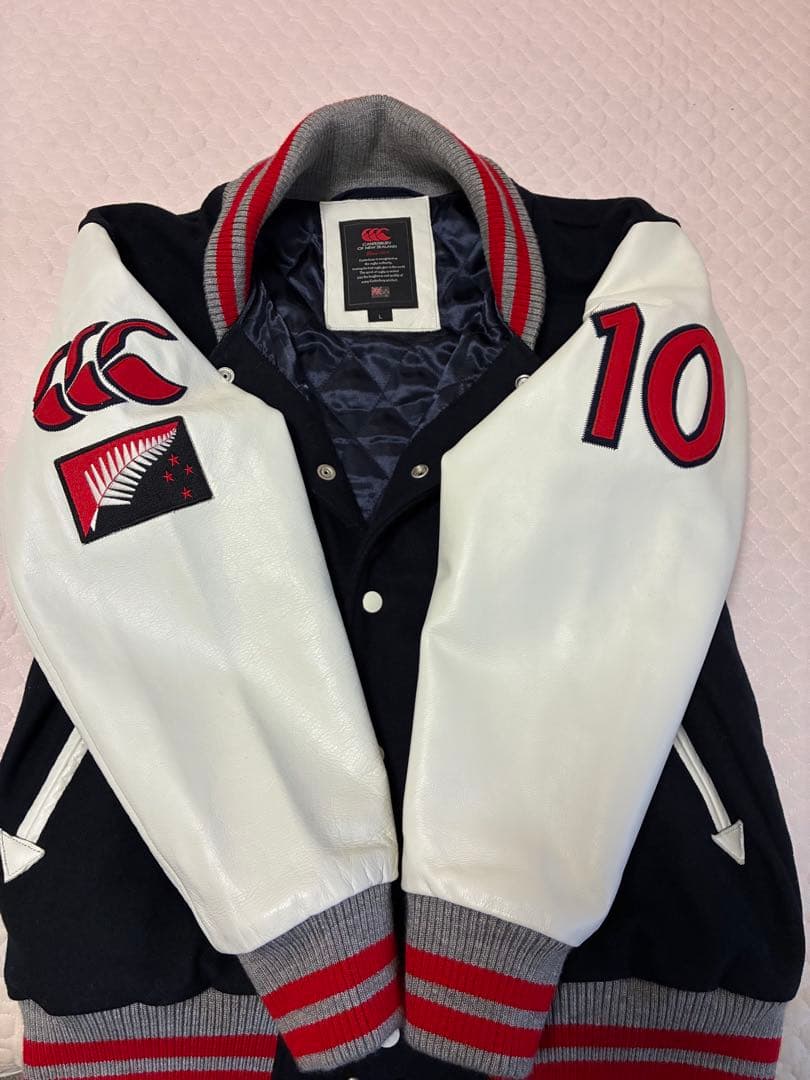 美品】カンタベリー スタジャン 袖レザー Lサイズ ビックロゴ - メルカリ