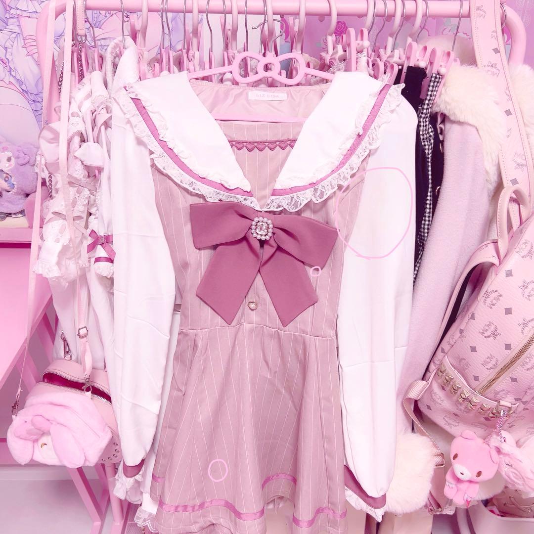 ♡LIZLISA リズリサ セーラーセットアップ 長袖 ピンク♡ - メルカリ