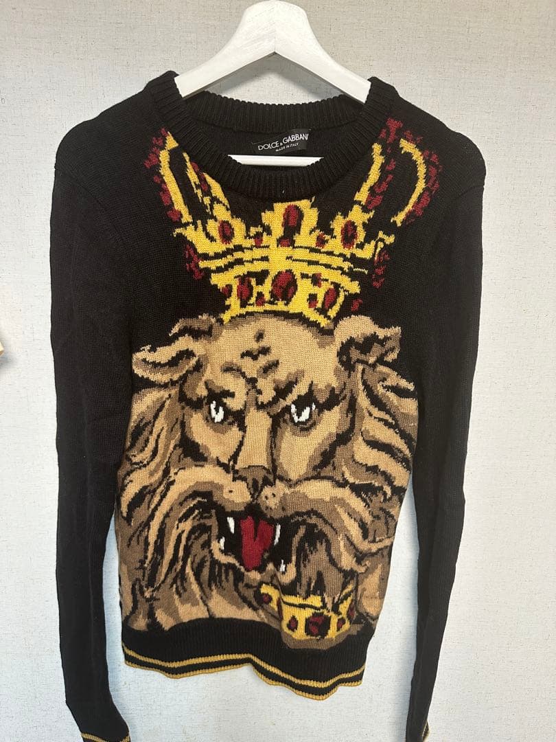 Dolce & Gabbana ライオンニットセーター　サイズ46 Dolce & Gabbana ライオンニットセーター サイズ46 - メルカリ