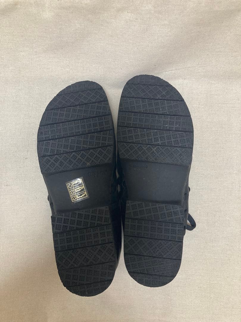 トリッペン　レザーサンダル　黒 24〜24.5cm