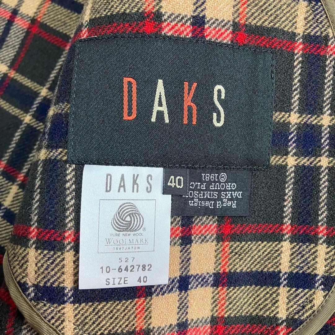 DAKS ダックス 毛100%コート サイズ40 赤レッド - メルカリ