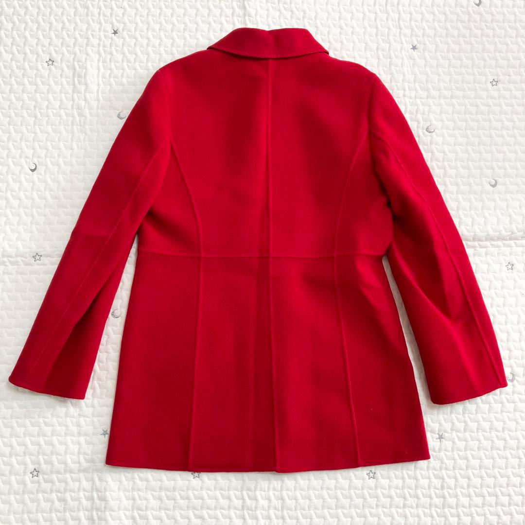 DAKS ダックス 毛100%コート サイズ40 赤レッド - メルカリ