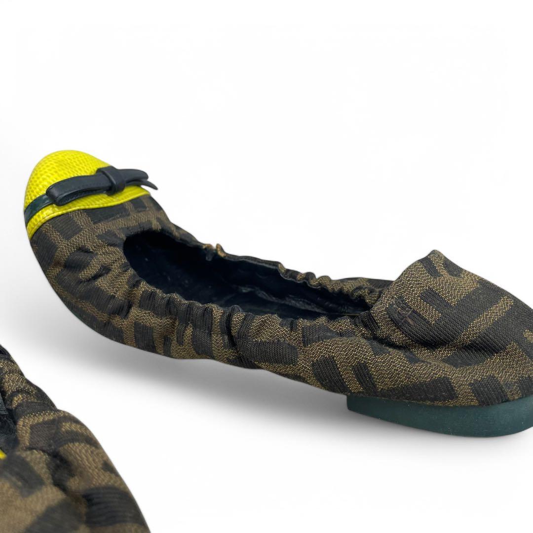 フェンディ　バレエシューズ　フラットシューズ　ズッカ柄　24.5cm パンプス