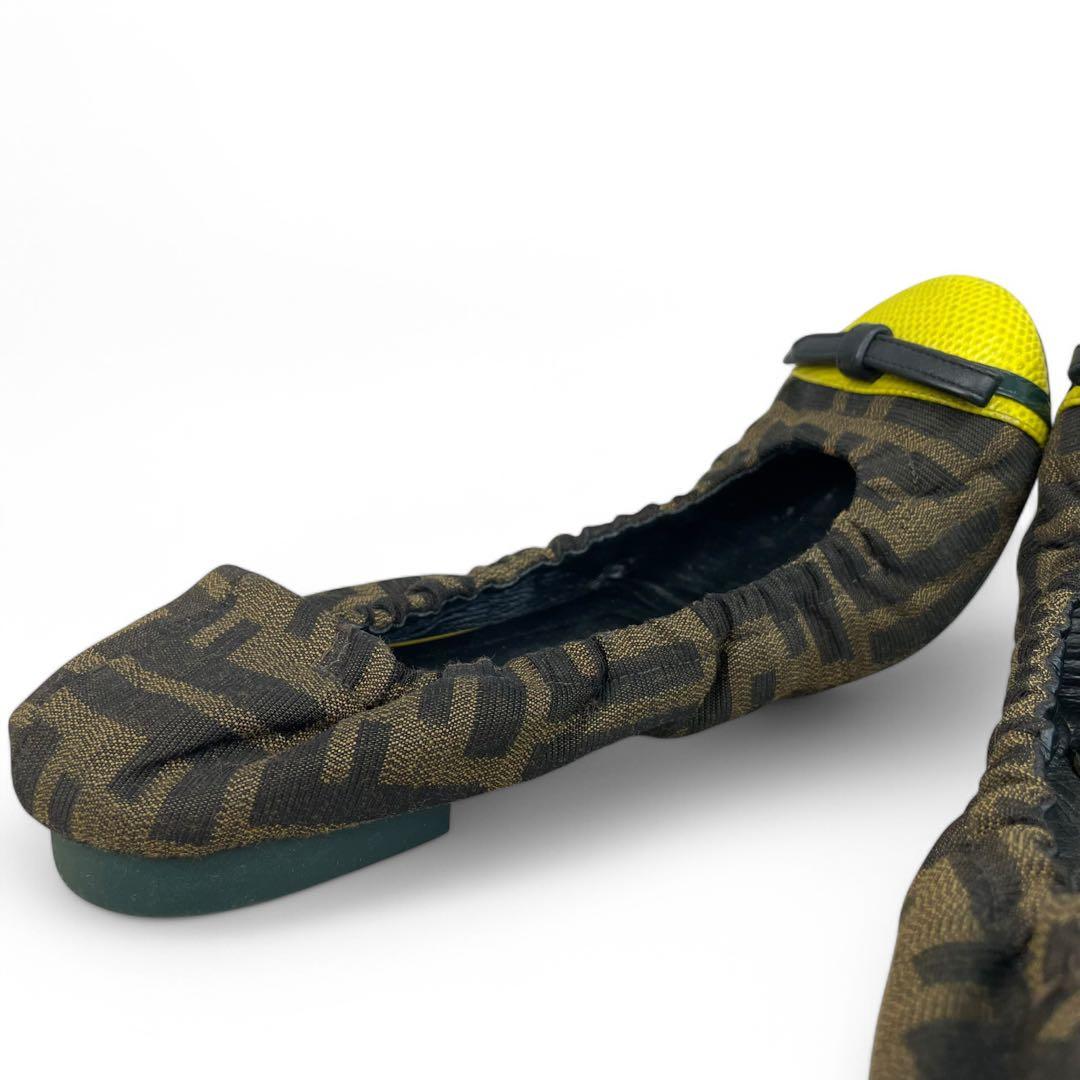 フェンディ　バレエシューズ　フラットシューズ　ズッカ柄　24.5cm パンプス