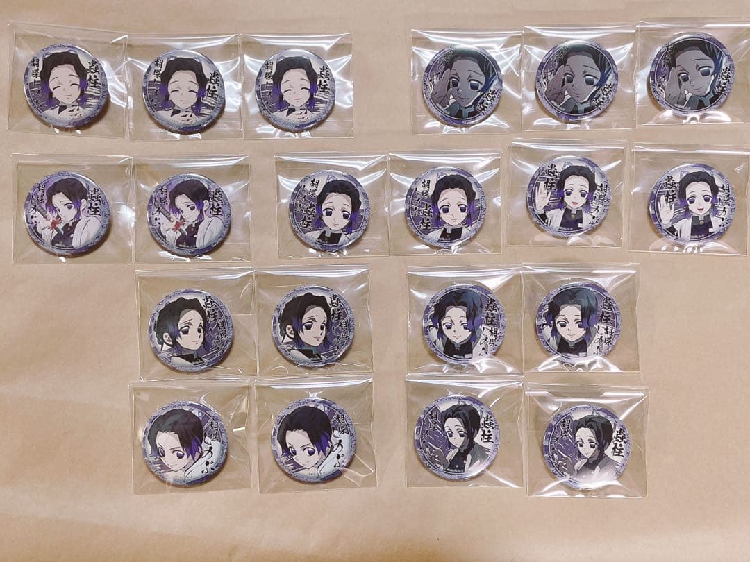 鬼滅の刃 絵巻カフェ 胡蝶しのぶ 44mm 缶バッジ バッジ・ピンズ 胡蝶しのぶ(正面/笑顔) 「鬼滅の刃 キャラクター絵巻