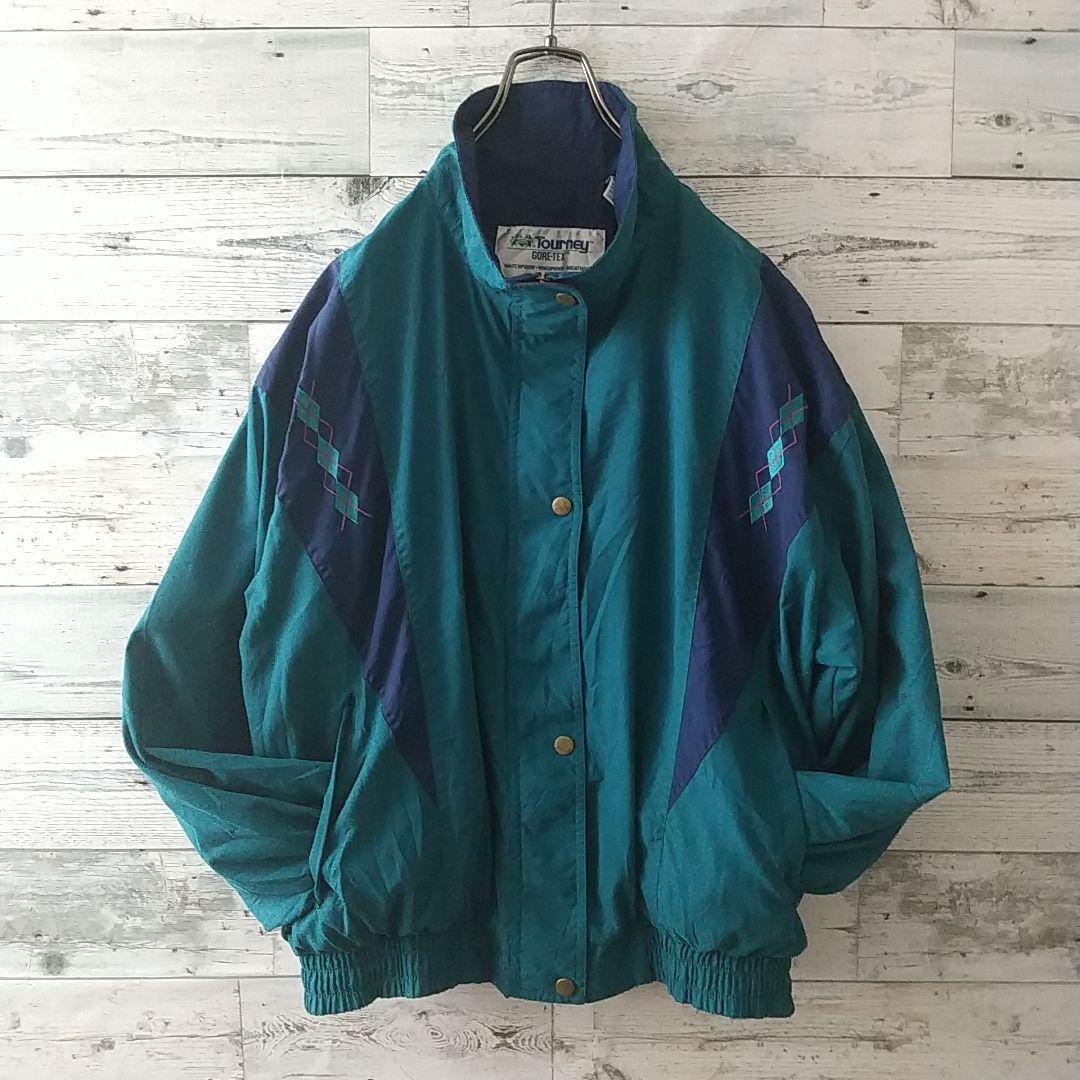 好配色☆ワンポイント刺繍 アーガイル柄 バイカラー ゴアテックス