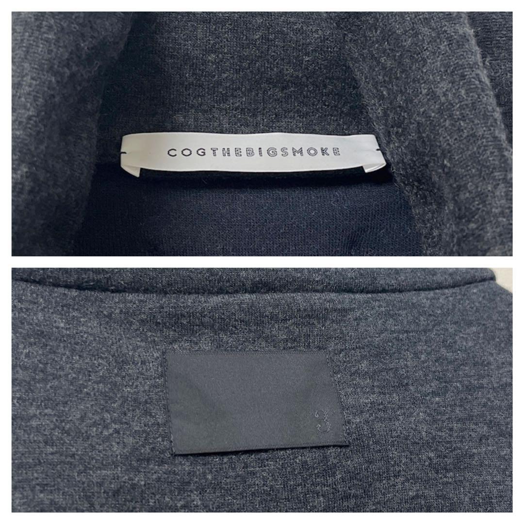 コグザビッグスモークプルオーバートップスレディースタートルネック