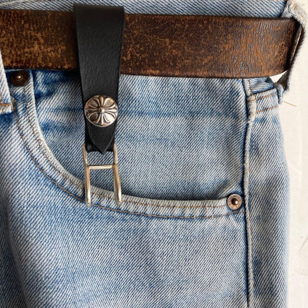 シルバー925 クロスボール レザーベルト BWL