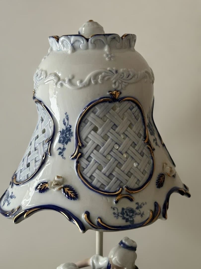 ドマン 電気スタンド ランプ 陶器 貴婦人 レトロ - メルカリ