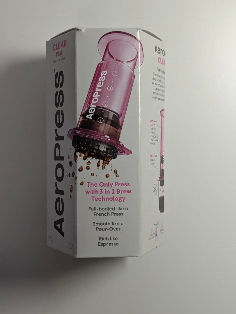 AeroPress エアロプレス　ピンク　ステンレスフィルター付き Amazon｜【国内正規品】 エアロプレス (AeroPress) 本体 エアロプレス