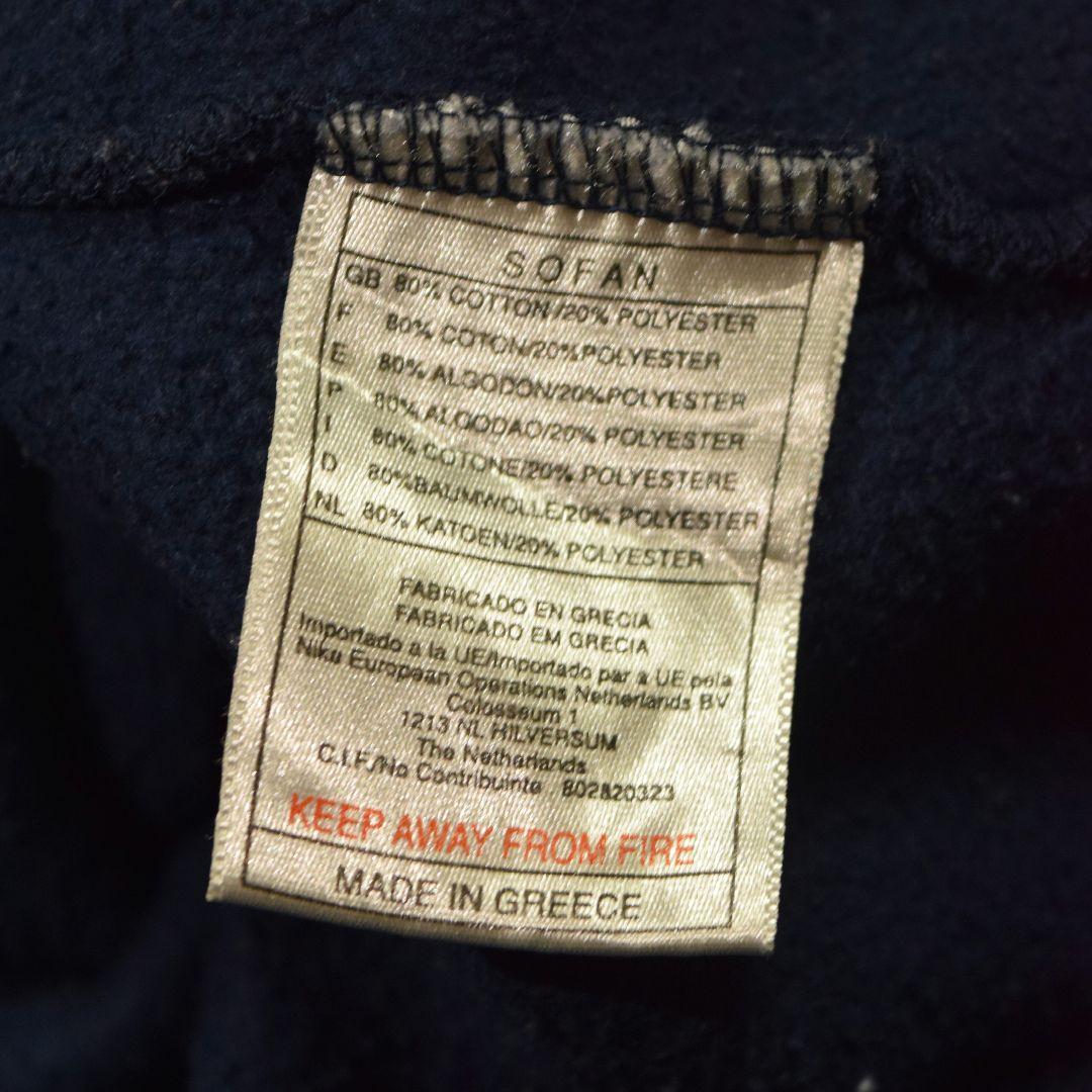 希少・ギリシャ製】90s NIKE スウェット 刺繍ロゴ ネイビー XL