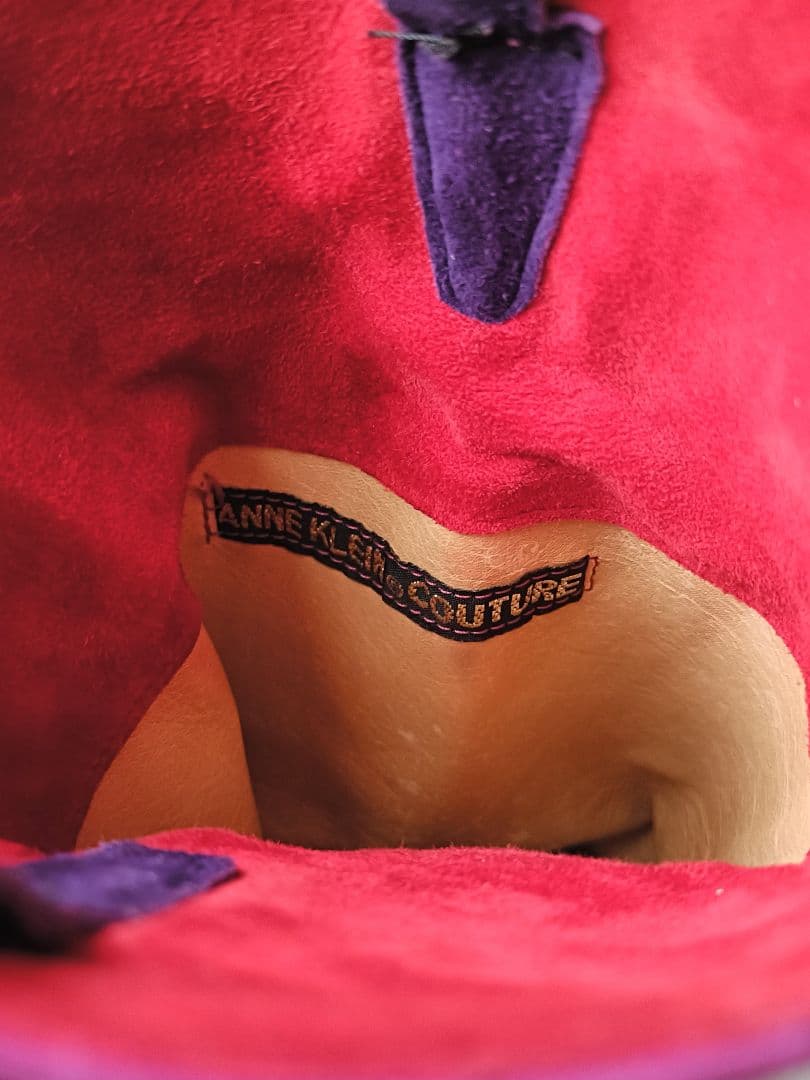 ヴィンテージ 80年代 カラフルスエード ウエスタンブーツ 22〜22.5cm