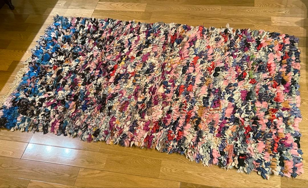 藤*穂様 モロッコラグ　カラフルフリンジラグ・カーペット　大サイズ 藤*穂様 モロッコラグ カラフルフリンジラグ・カーペット 大サイズ 藤