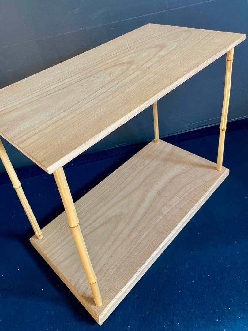 美品】「母」 竹台子 行台子 組立式 桐 竹 茶道具 紙箱 （1211台①）の