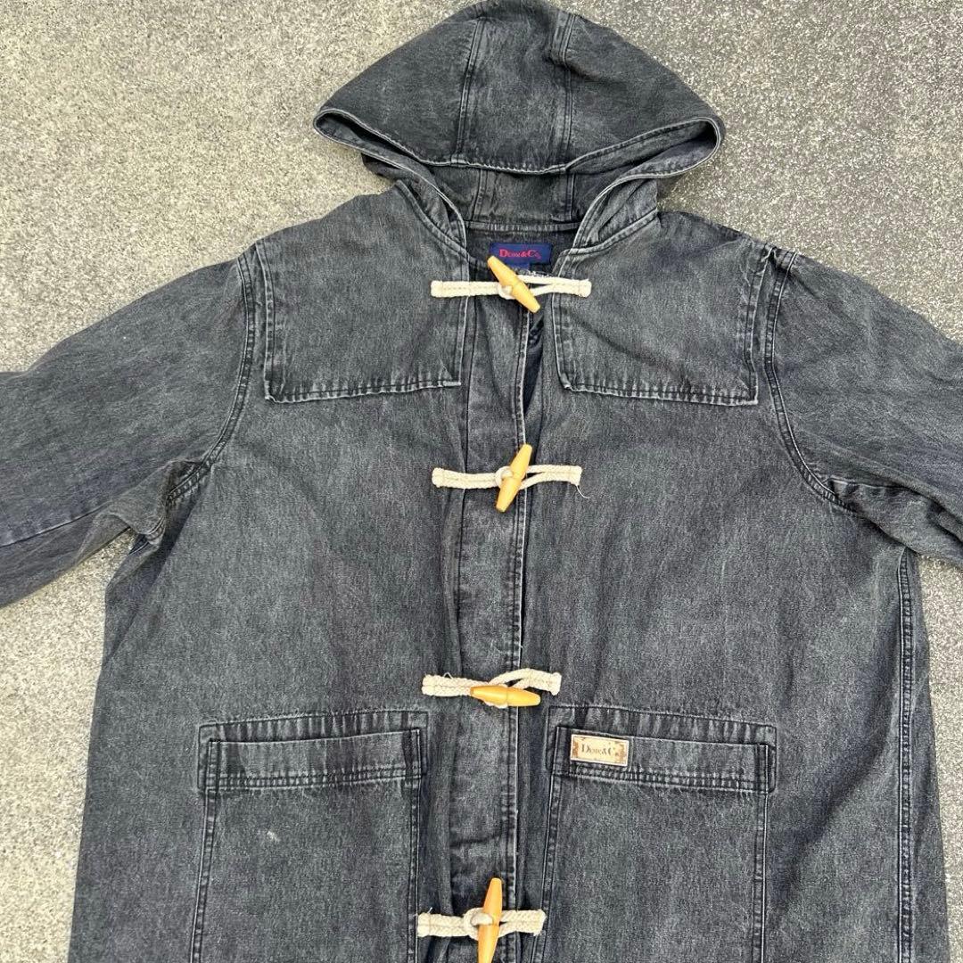90s ダッフルコート ブラックデニム \"Denim&CO\" アメカジ