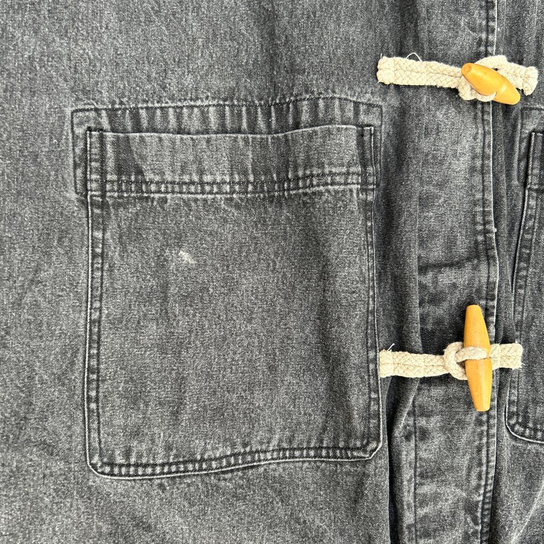90s ダッフルコート ブラックデニム \"Denim&CO\" アメカジ