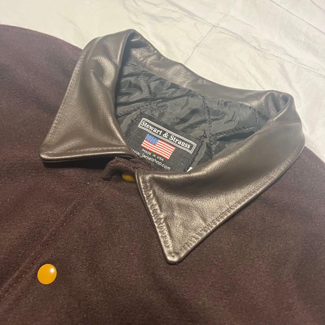 STEWART & STRAUSS スタジャン XL ブラウン キャメル USA