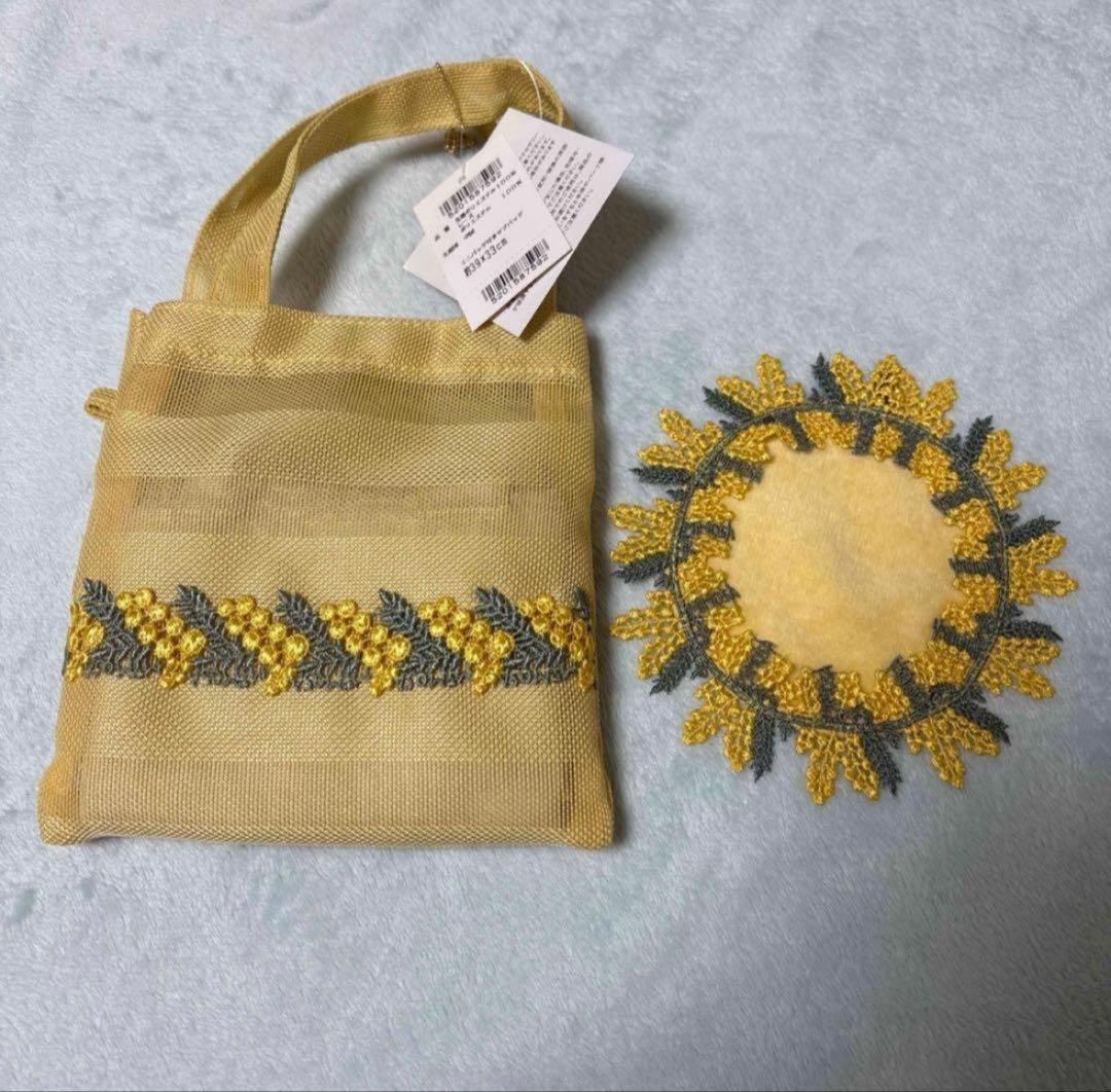 新品未使用 近沢レース ミモザ エコバッグ ガチャプチタオル セット